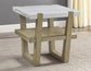 Perth White Marble End Table