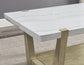 Perth White Marble Top Sofa Table