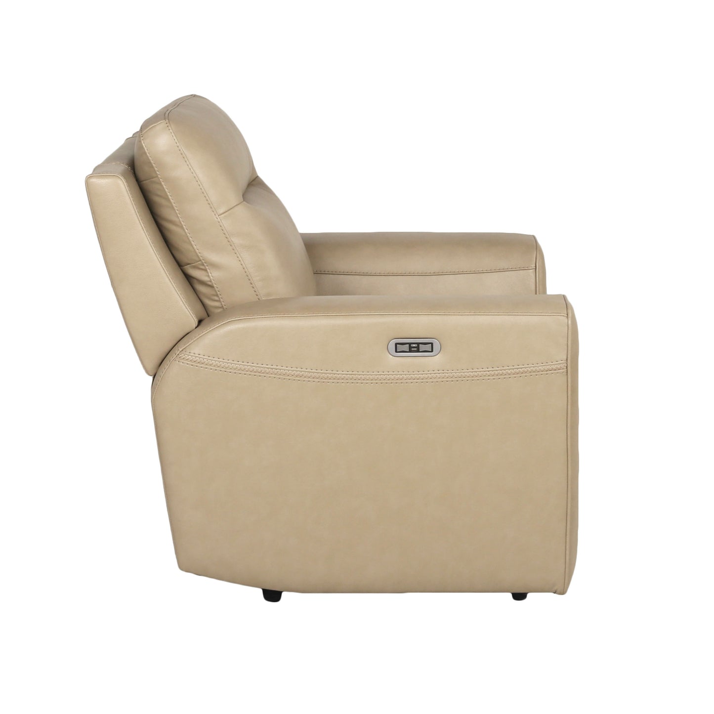 DONCELLA DUAL-POWER LEATHER CONSOLE LOVESEAT