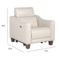 GIORNO LEATHER 3-PIECE DUAL-POWER RECLINING SET, IVORY