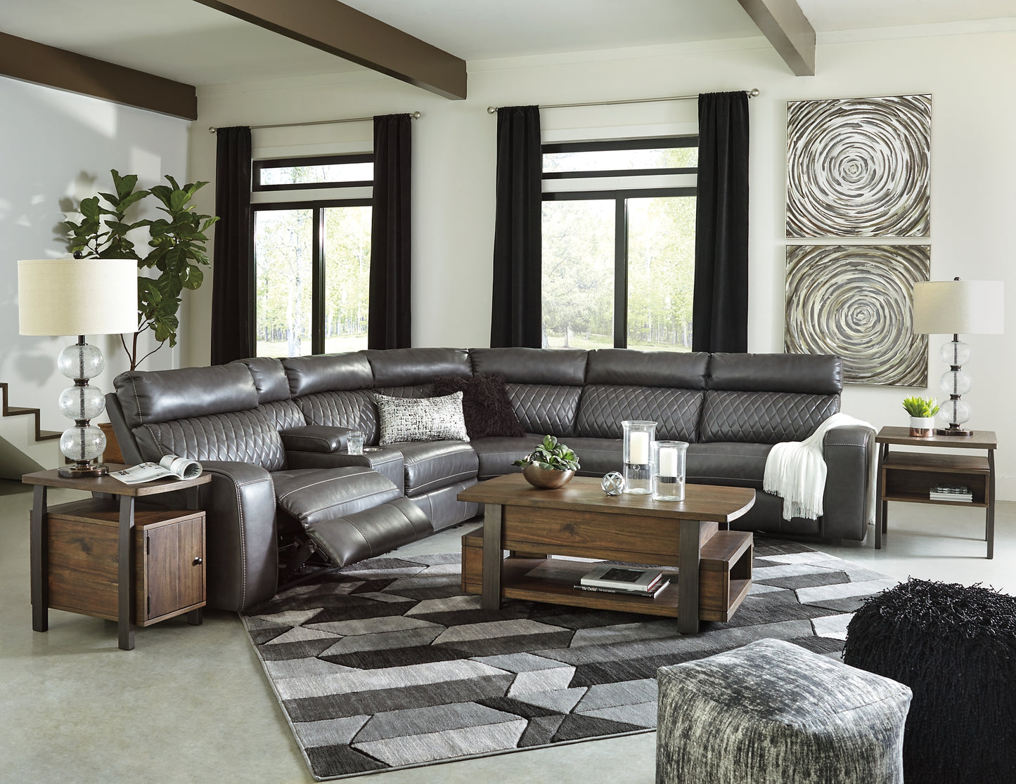 Samperstone 6-Piece Power Reclining Sectional