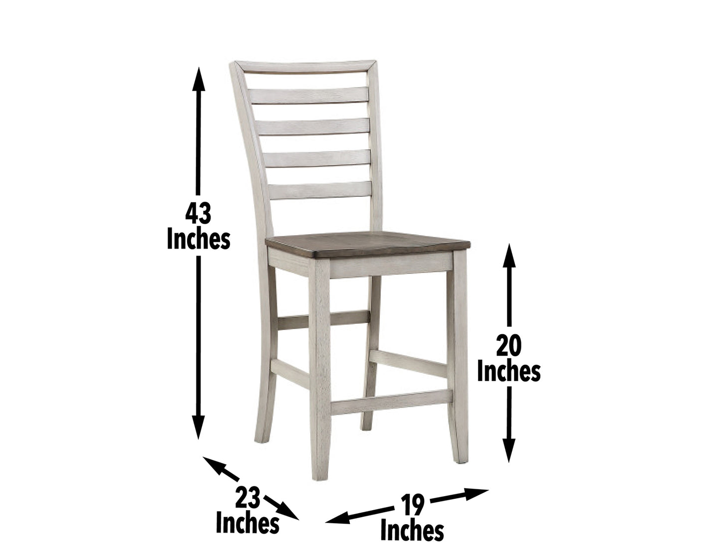 Abacus 5-Piece Counter Drop-Leaf Dining Set
(Table & 4 Chairs)