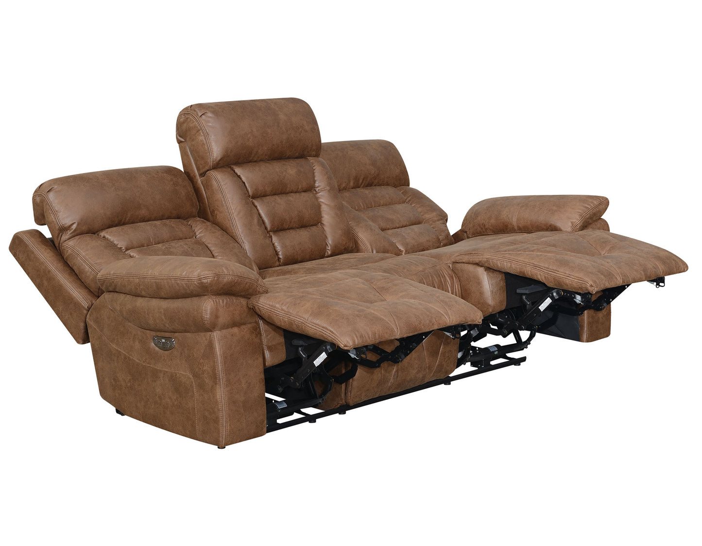 Brock Dual-Power Reclining Sofa, Cinnamon