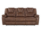 Katrine Manual Reclining Sofa, Brown