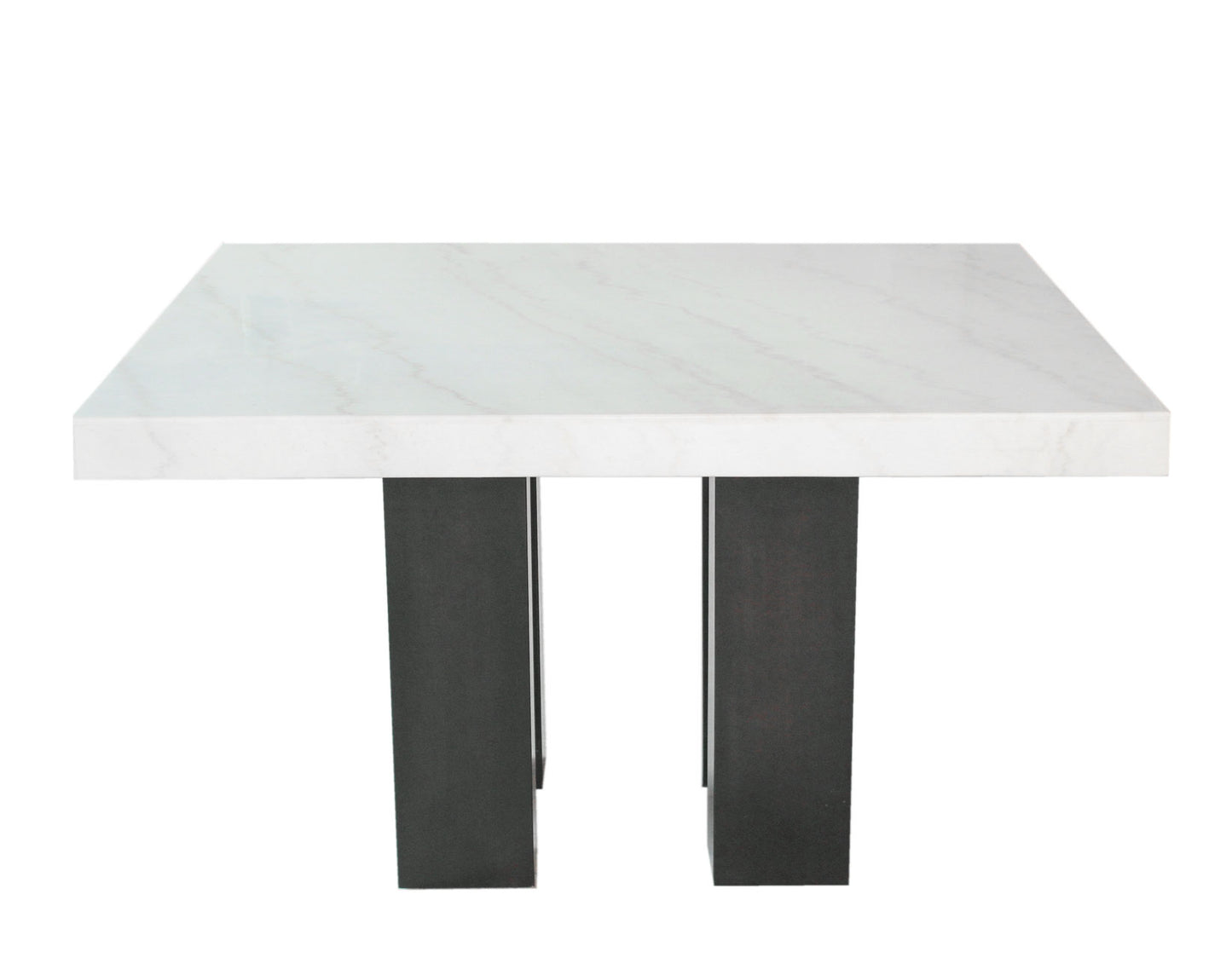 Camila 54 inch Square White Marble Top Dining Table