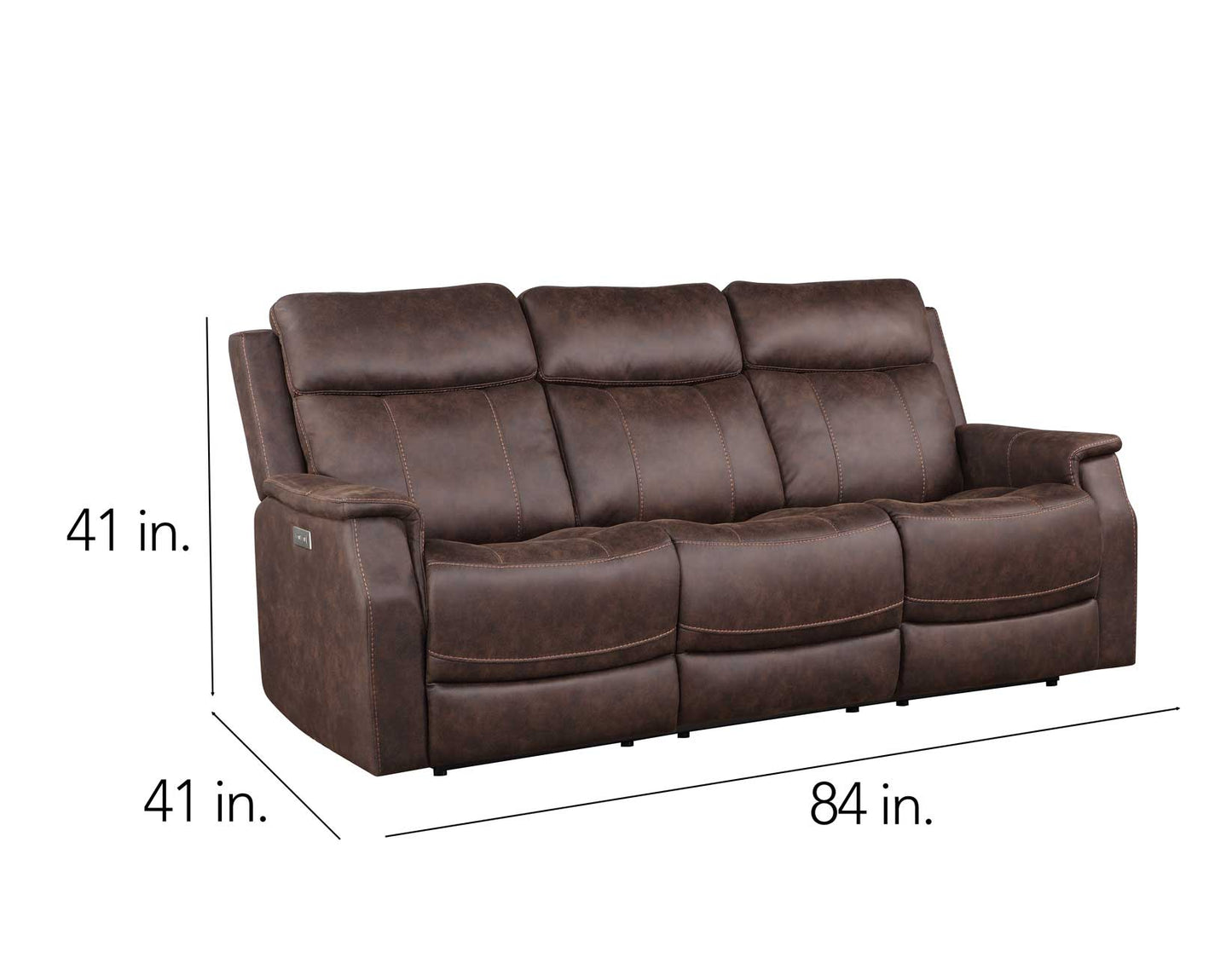 Valencia 3-Piece Dual-Power Walnut Reclining Set
(Sofa, Loveseat & Chair)