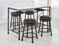 Claire White Marble 5-Piece 55-inch Kitchen Island Set
(Table & 4 Counter Stools)