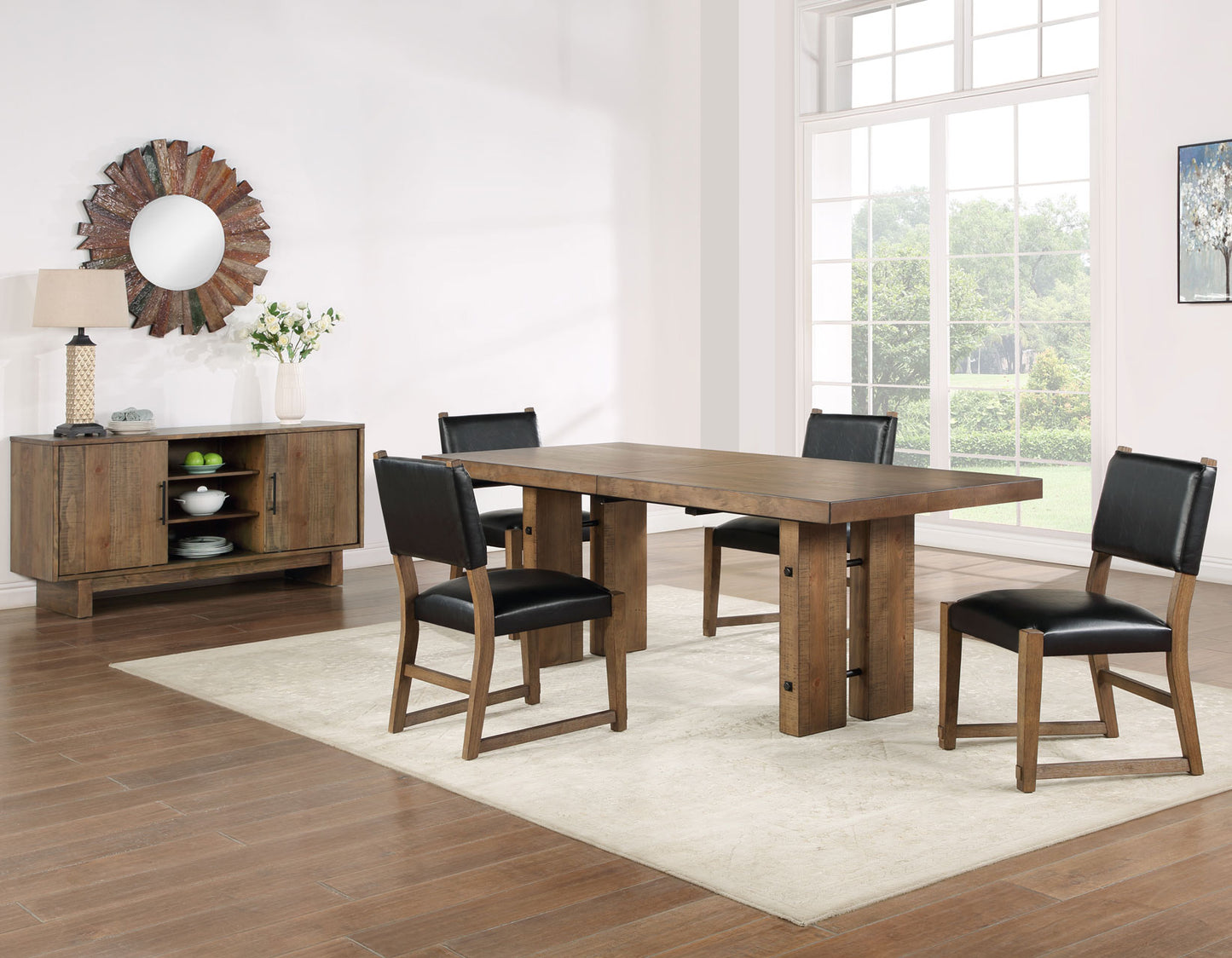 Atmore 5-Piece 96″ Dining Set
(Table & 4 Side Chairs)