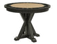Rylie 48-inch Round Counter Dining Table with 4 Drawers and Game Top, Black Finish