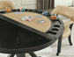Rylie 6-Piece Game Dining Set, Black Finish