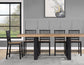 Magnolia 5-Piece 80-96-inch Black Counter Table Dining Set