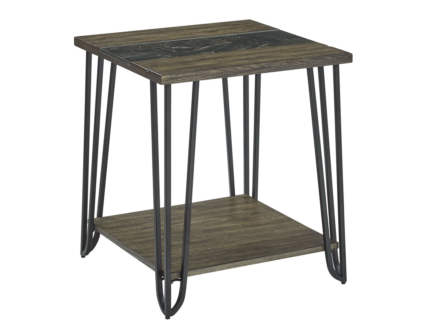 Harper End Table with SIntered Stone Inlay